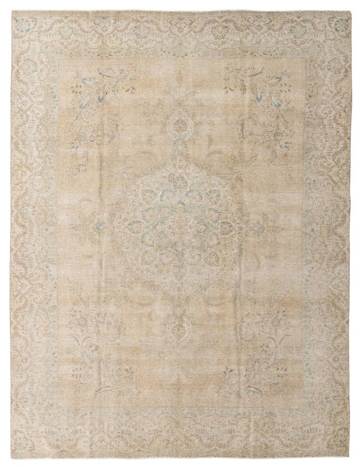 Detail image of 9' 2 x 12' 3 Hand Knotted Ultra Vintage Persian Wool Rug