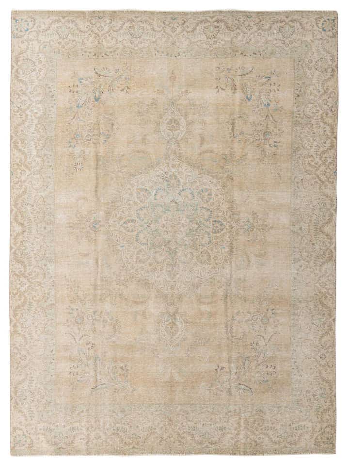 9' 2 x 12' 3 Hand Knotted Ultra Vintage Persian Wool Rug