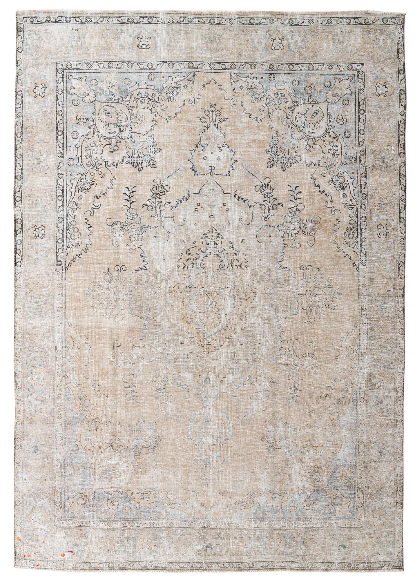 9' 1 x 13' 7 Hand Knotted Ultra Vintage Persian Wool Rug