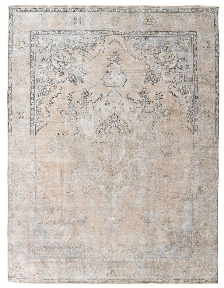 Detail image of 9' 1 x 13' 7 Hand Knotted Ultra Vintage Persian Wool Rug