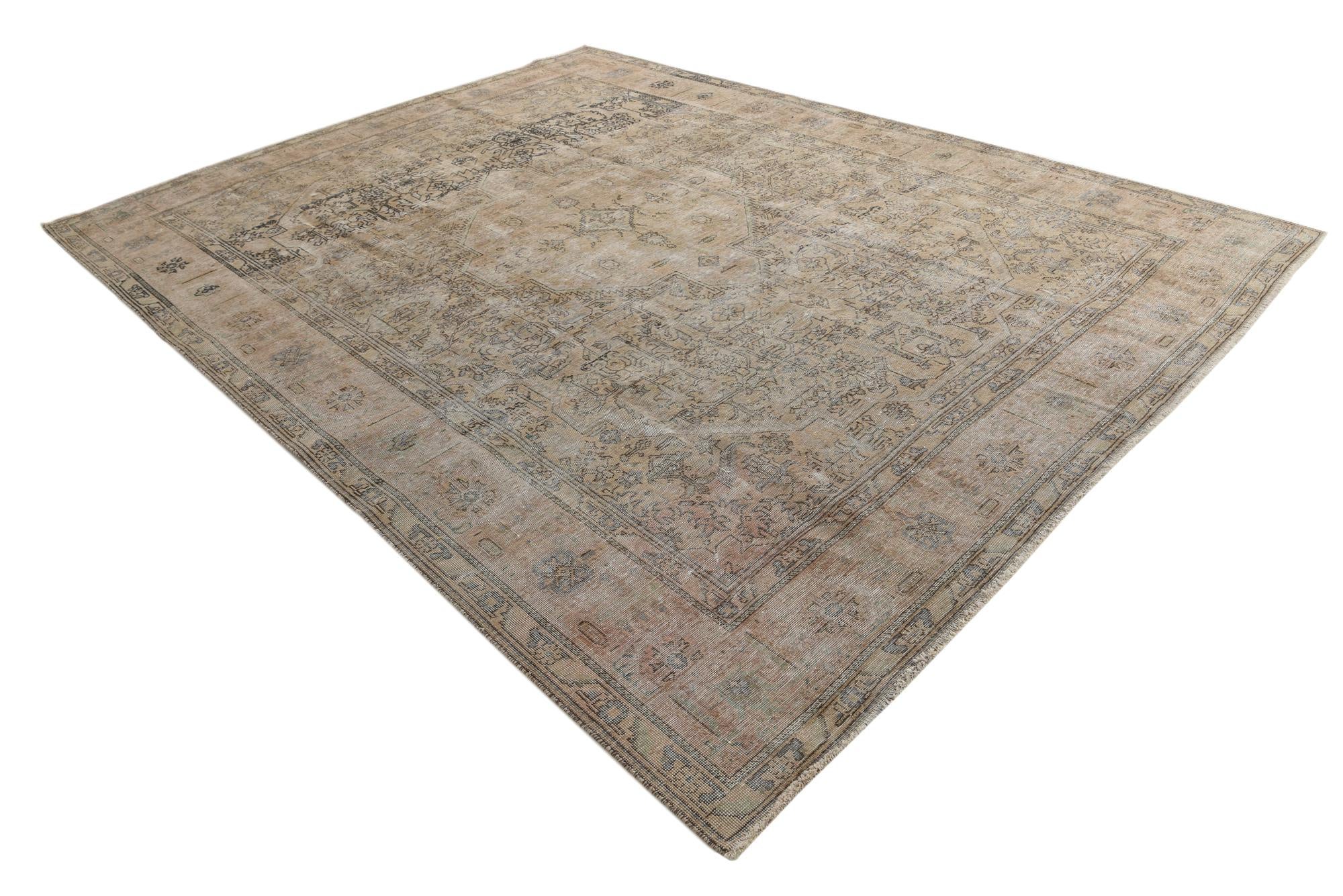 9' 9 x 12' 9 Hand Knotted Ultra Vintage Persian Wool Rug