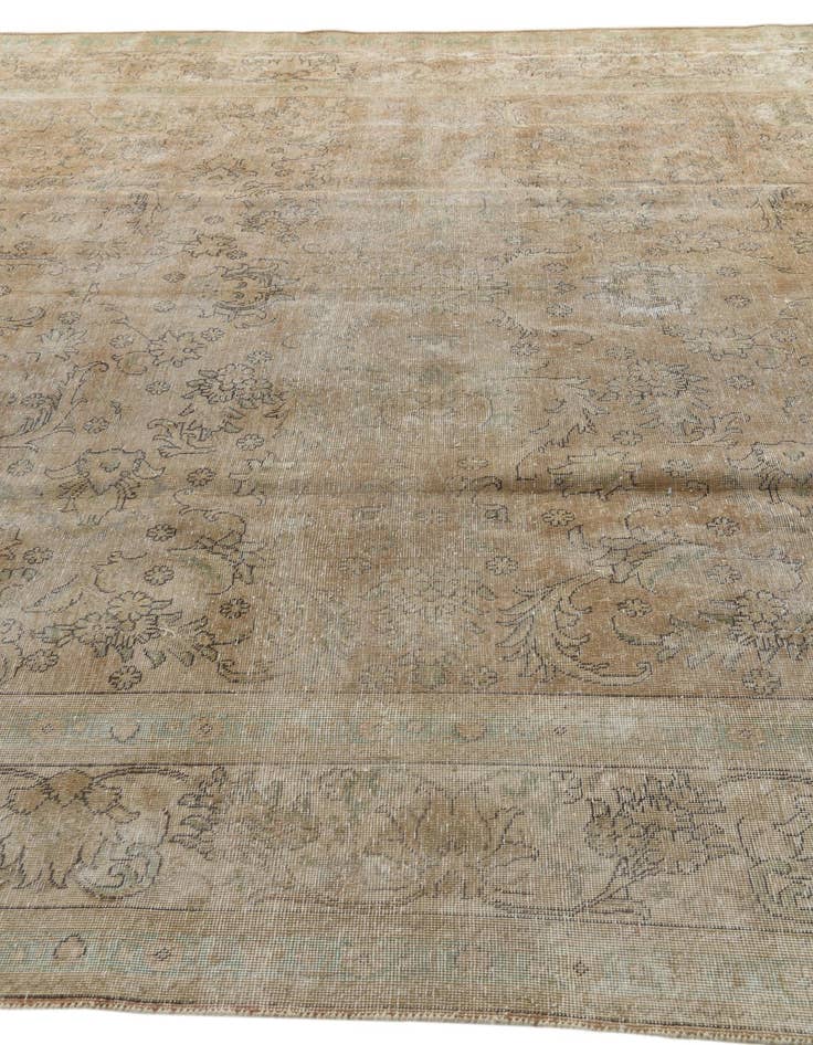 Detail image of 9' 10 x 13'  Hand Knotted Ultra Vintage Persian Wool Rug