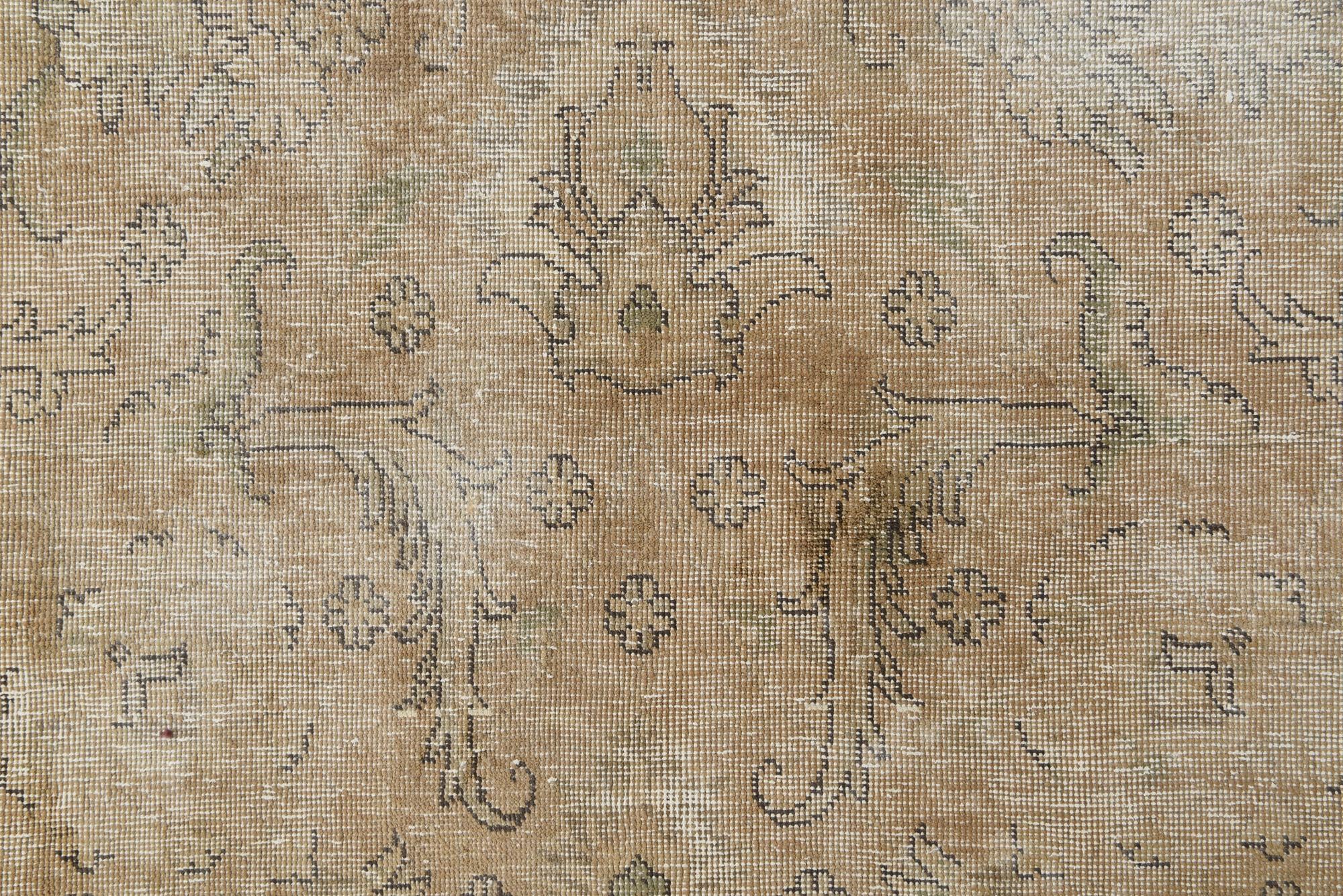 9' 10 x 13' Hand Knotted Ultra Vintage Persian Wool Rug