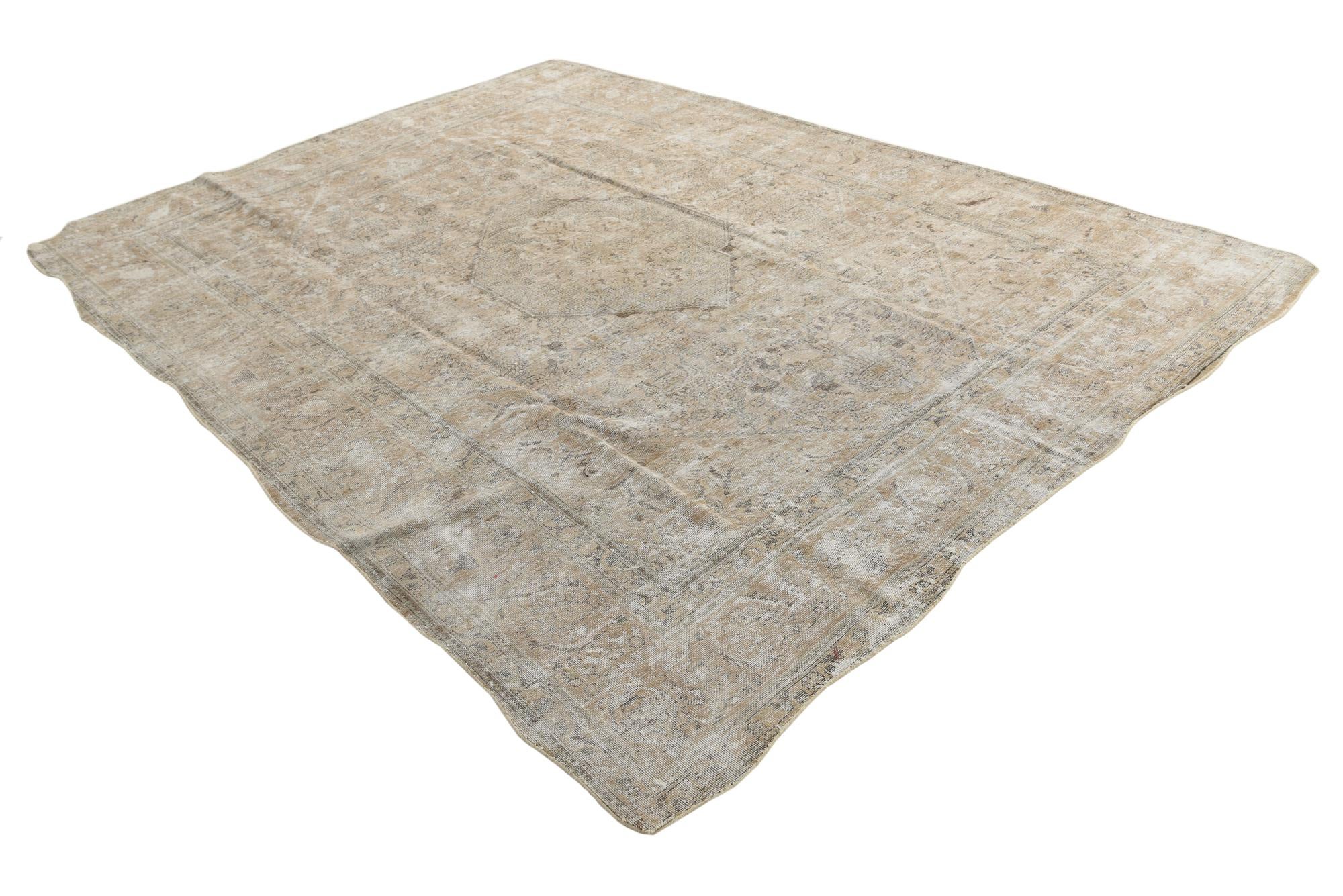 8' 5 x 11' Hand Knotted Ultra Vintage Persian Wool Rug
