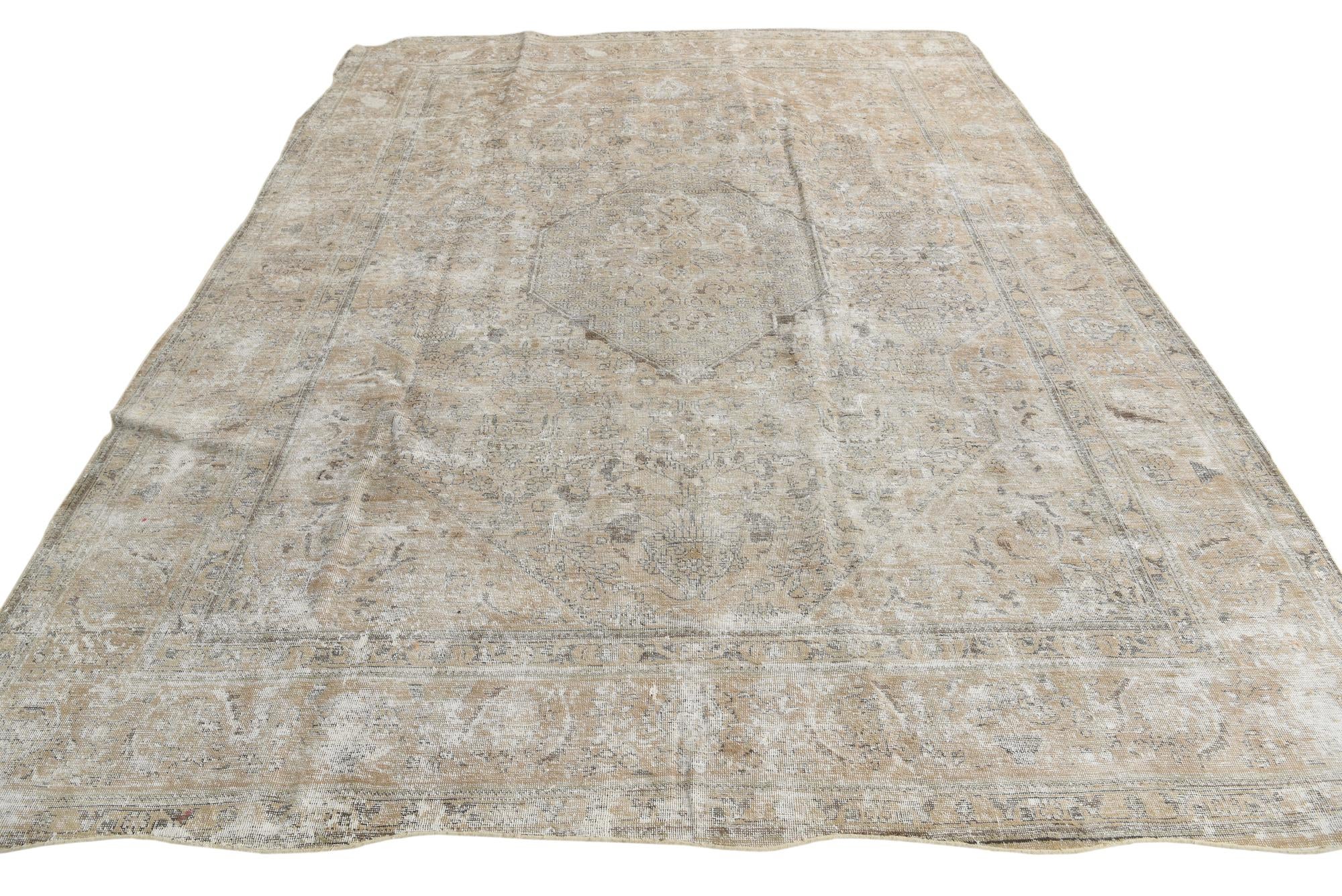 8' 5 x 11' Hand Knotted Ultra Vintage Persian Wool Rug