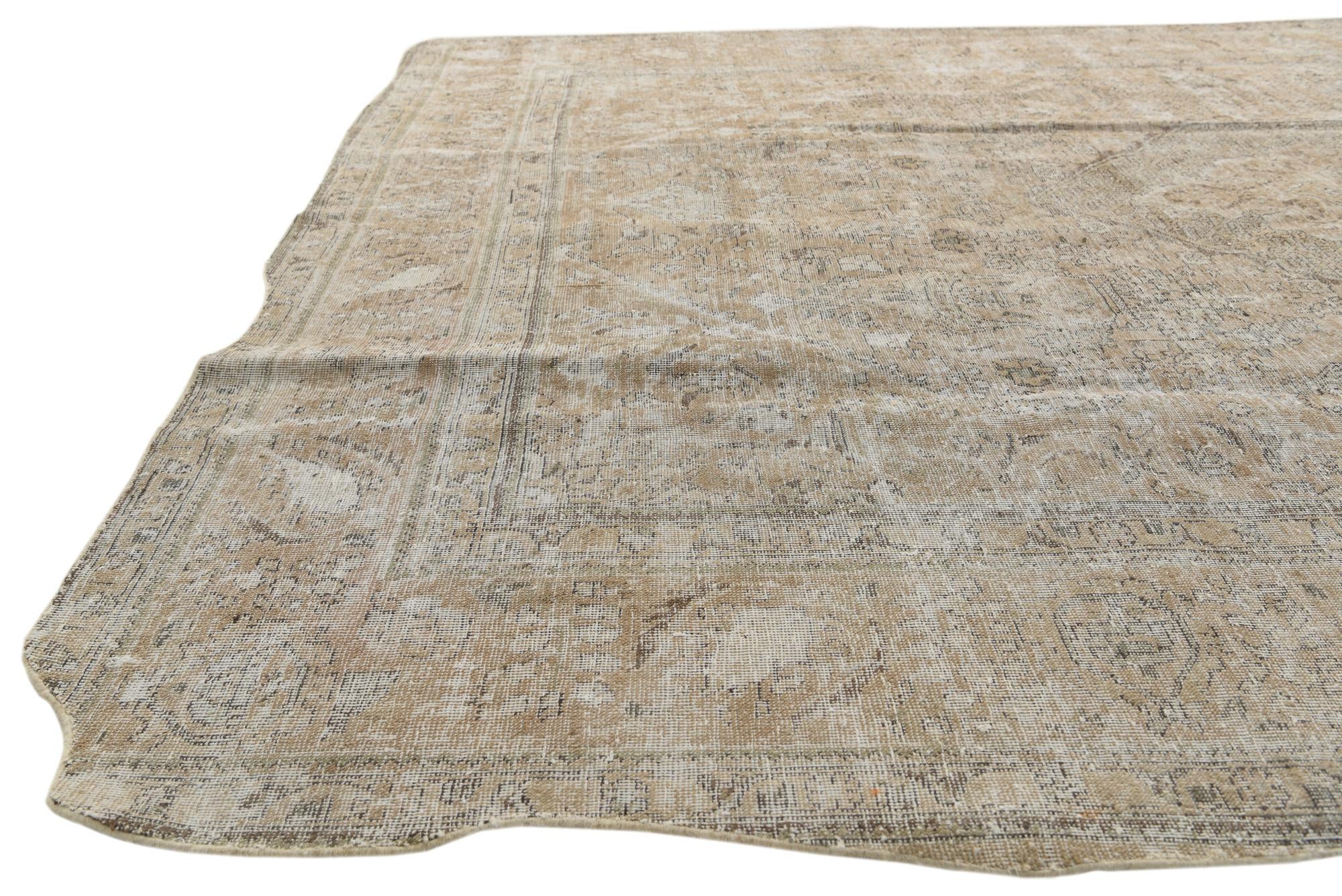 8' 5 x 11' Hand Knotted Ultra Vintage Persian Wool Rug
