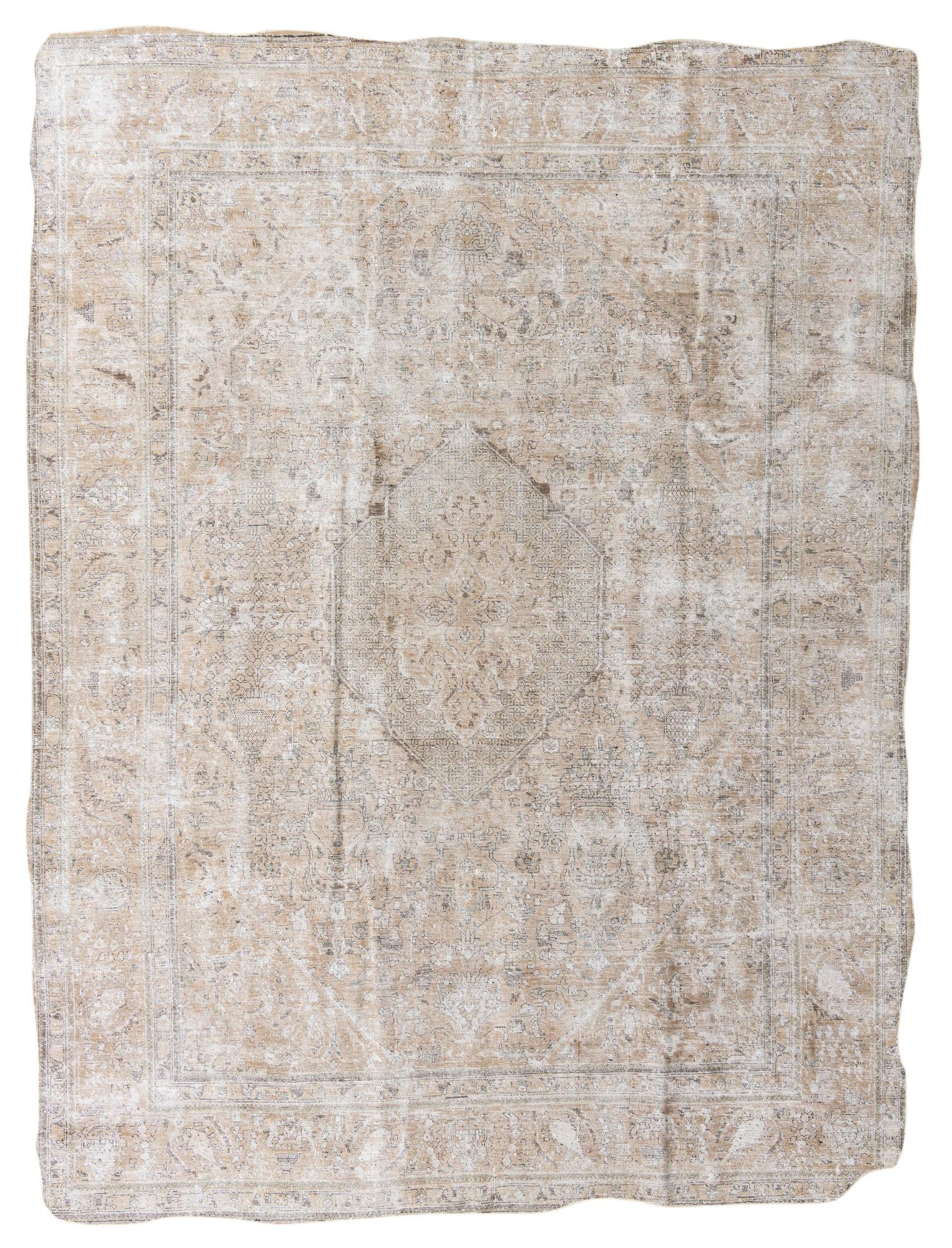 8' 5 x 11' Hand Knotted Ultra Vintage Persian Wool Rug
