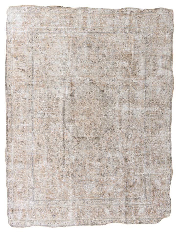 Detail image of 8' 5 x 11' Hand Knotted Ultra Vintage Persian Wool Rug