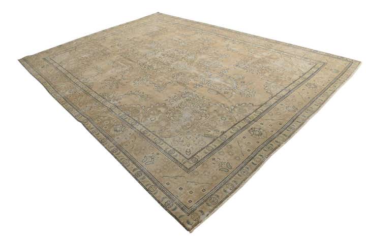 9' 5 x 12' 10 Hand Knotted Ultra Vintage Persian Wool Rug