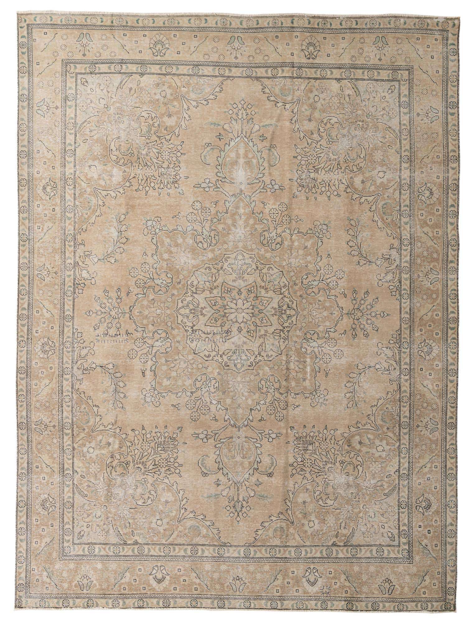 9' 5 x 12' 10 Hand Knotted Ultra Vintage Persian Wool Rug
