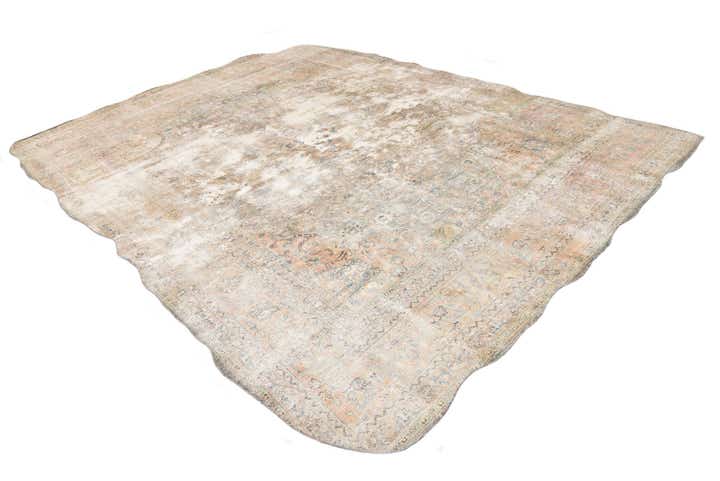 9' 8 x 12' 10 Hand Knotted Ultra Vintage Persian Wool Rug