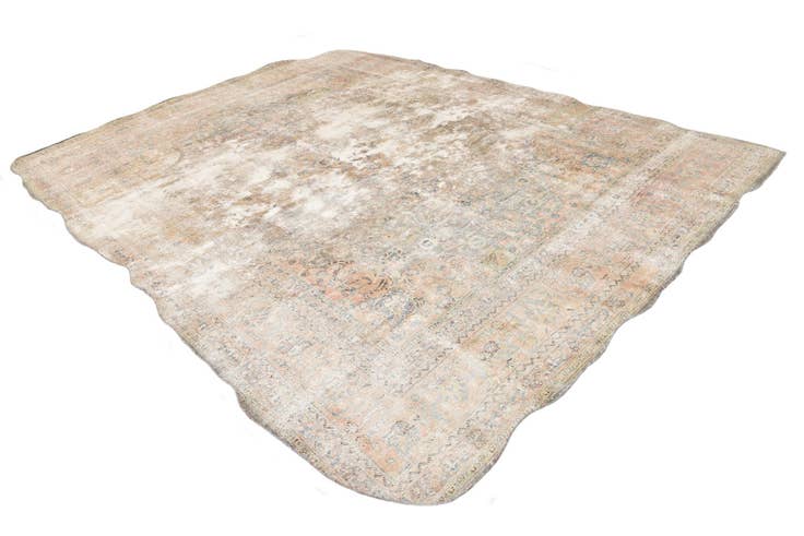 Detail image of 9' 8 x 12' 10 Hand Knotted Ultra Vintage Persian Wool Rug