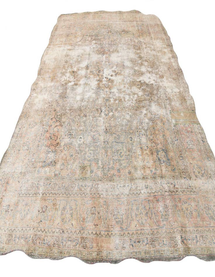 Detail image of 9' 8 x 12' 10  Hand Knotted Ultra Vintage Persian Wool Rug