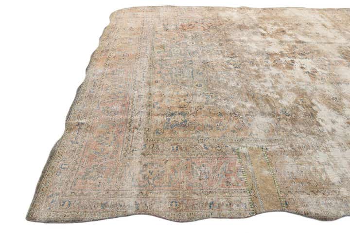 9' 8 x 12' 10 Hand Knotted Ultra Vintage Persian Wool Rug