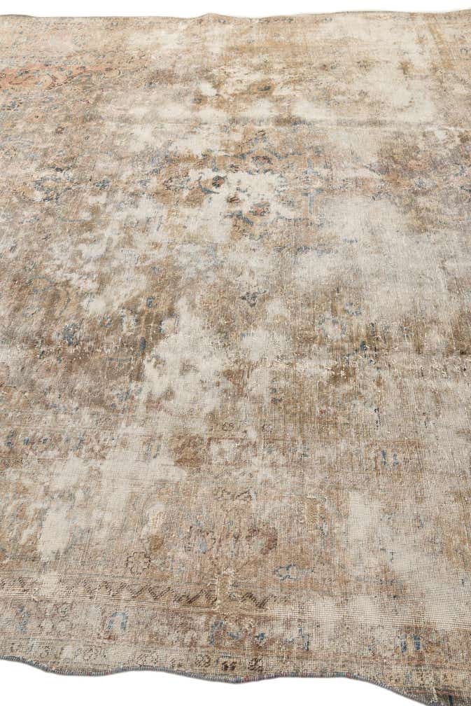 9' 8 x 12' 10 Hand Knotted Ultra Vintage Persian Wool Rug