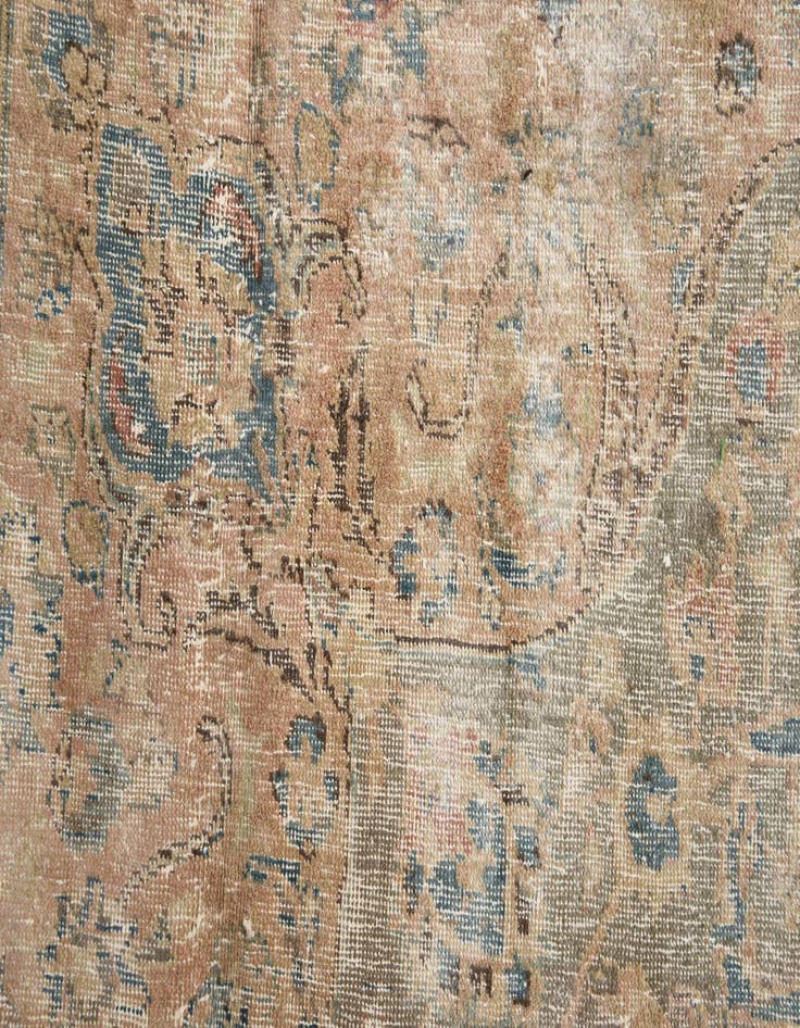 Detail image of 9' 8 x 12' 10  Hand Knotted Ultra Vintage Persian Wool Rug