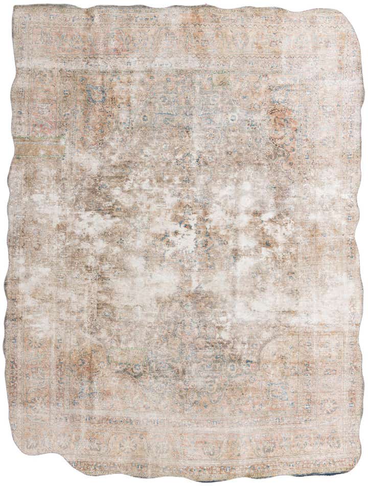 9' 8 x 12' 10 Hand Knotted Ultra Vintage Persian Wool Rug
