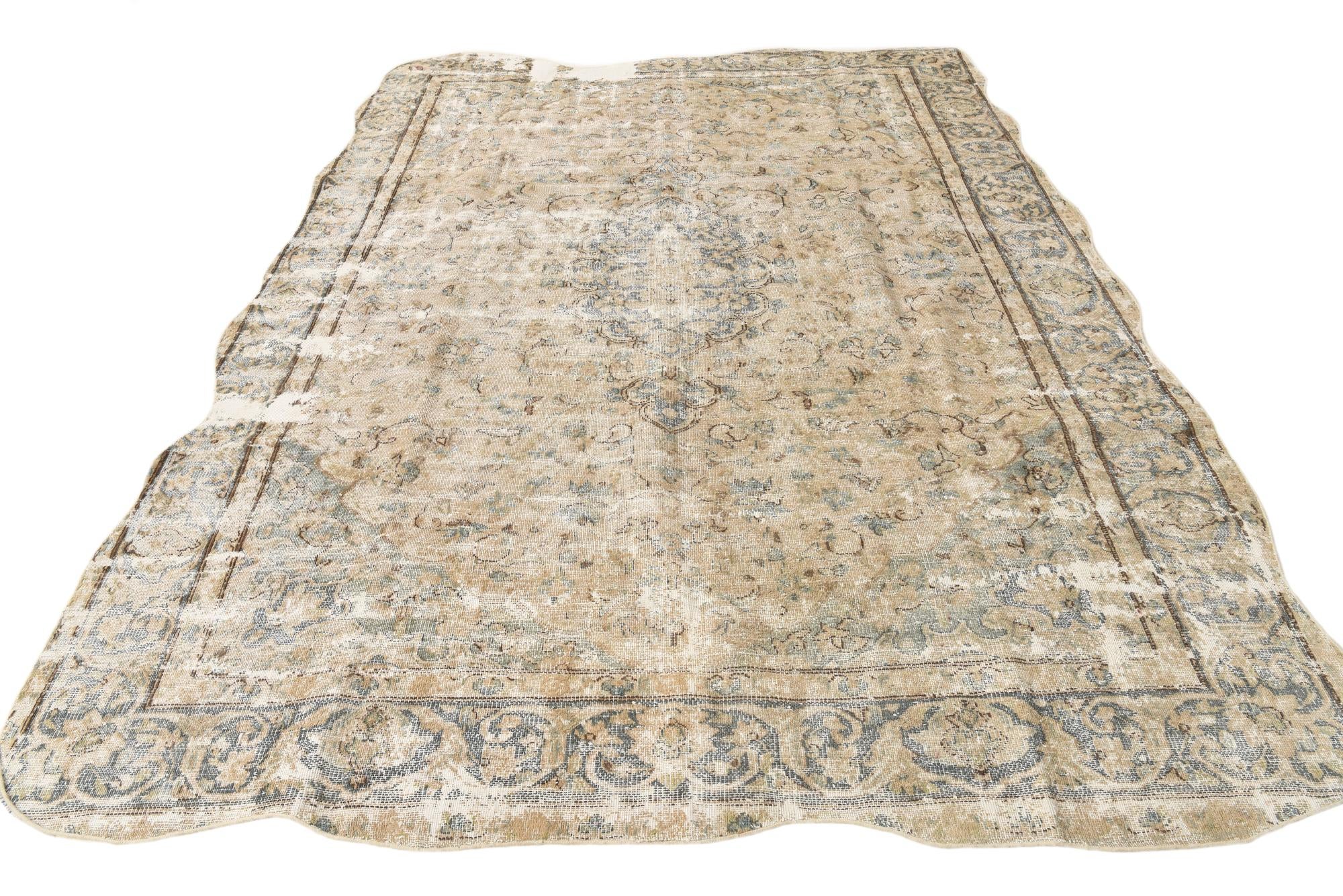 7' 8 x 10' 3 Hand Knotted Ultra Vintage Persian Wool Rug