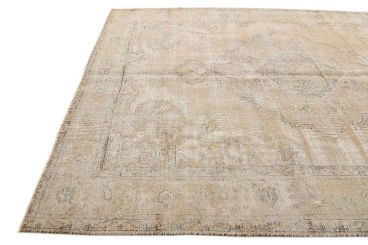 Detail image of 8' 2 x 11' Hand Knotted Ultra Vintage Persian Wool Rug