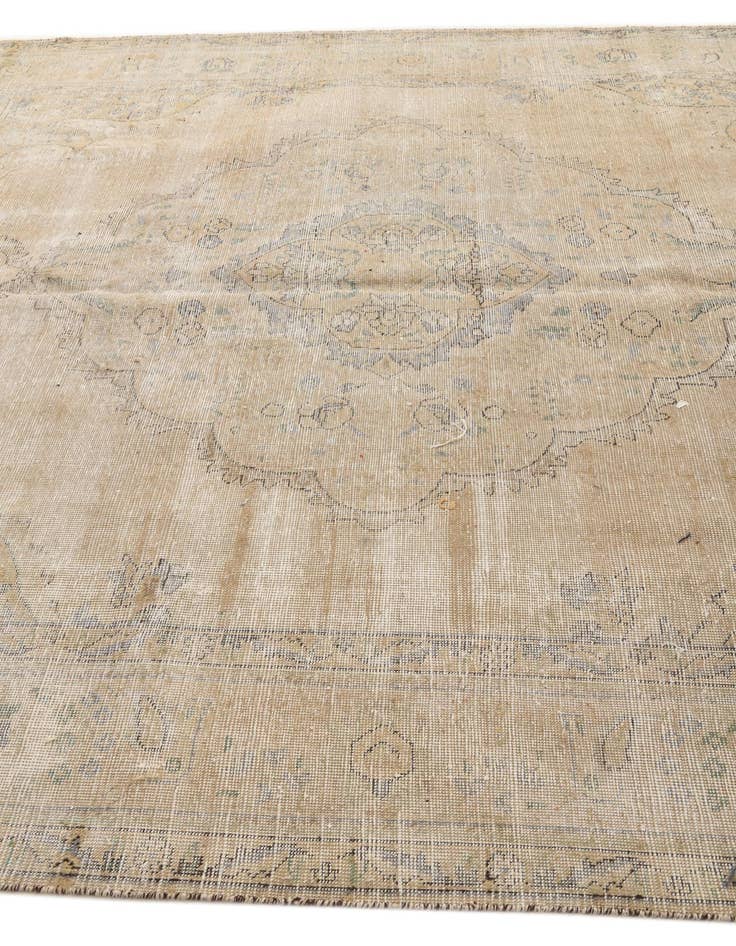 Detail image of 8' 2 x 11'  Hand Knotted Ultra Vintage Persian Wool Rug