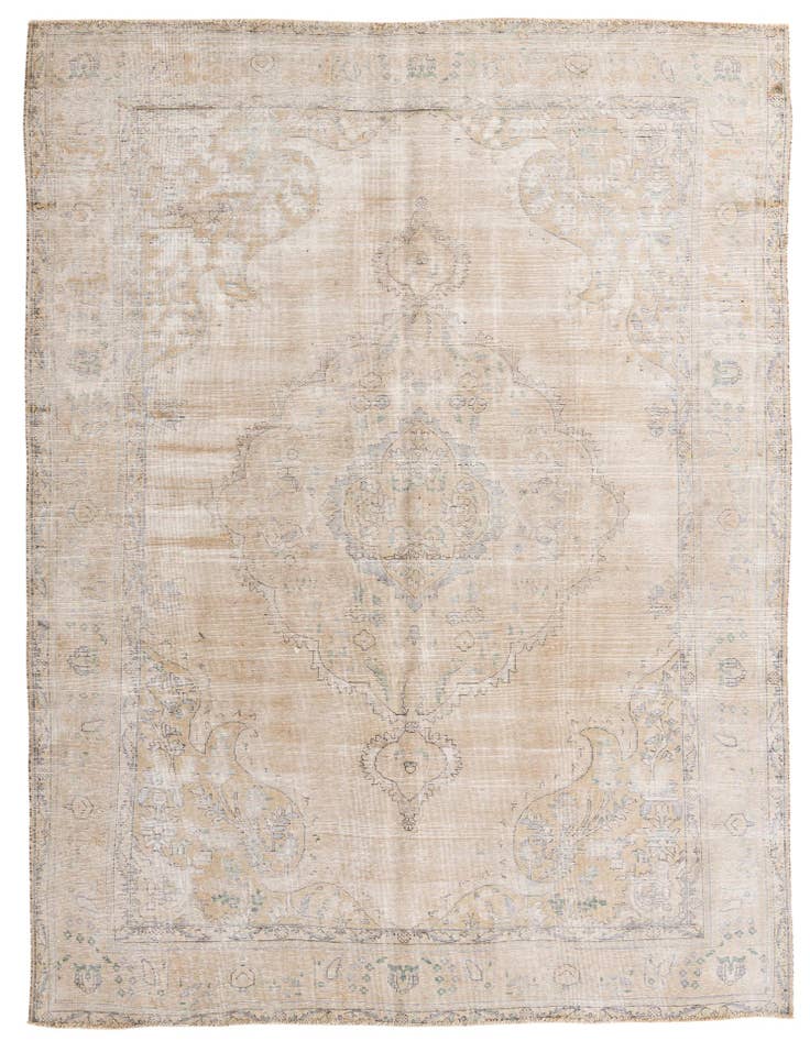 Detail image of 8' 2 x 11' Hand Knotted Ultra Vintage Persian Wool Rug