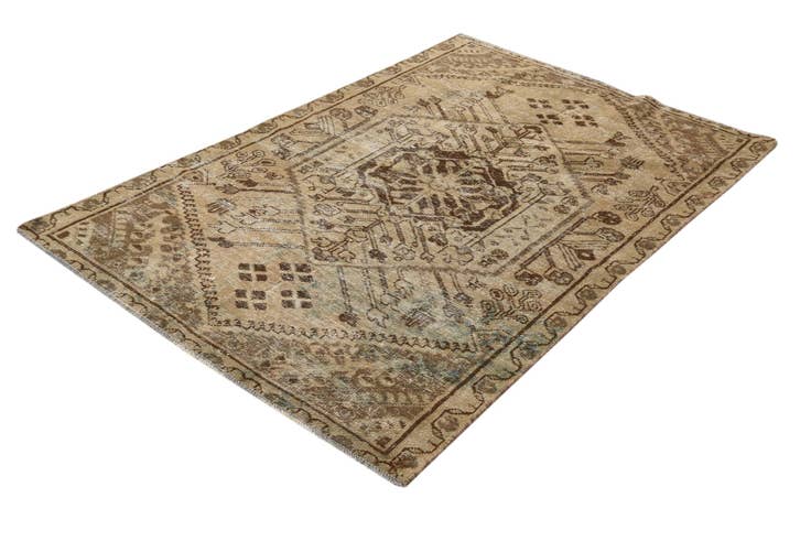 Detail image of 4' x 6' Hand Knotted Ultra Vintage Persian Wool Rug
