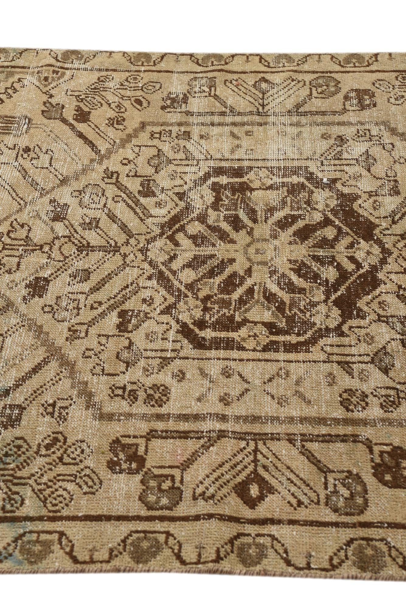 4' x 6' Hand Knotted Ultra Vintage Persian Wool Rug