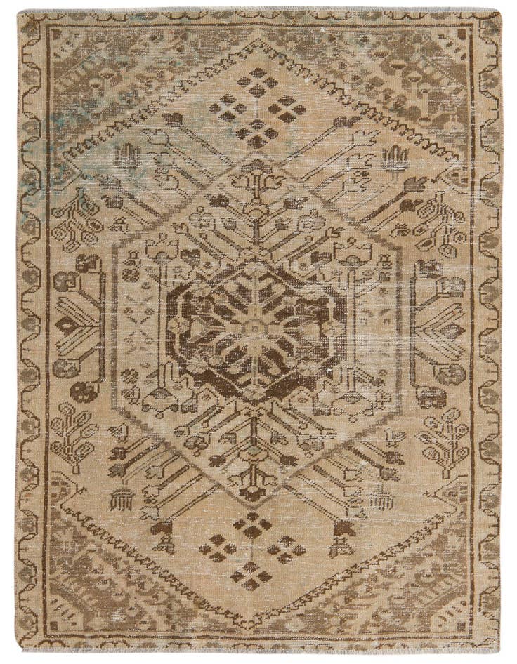 Detail image of 4' x 6' Hand Knotted Ultra Vintage Persian Wool Rug
