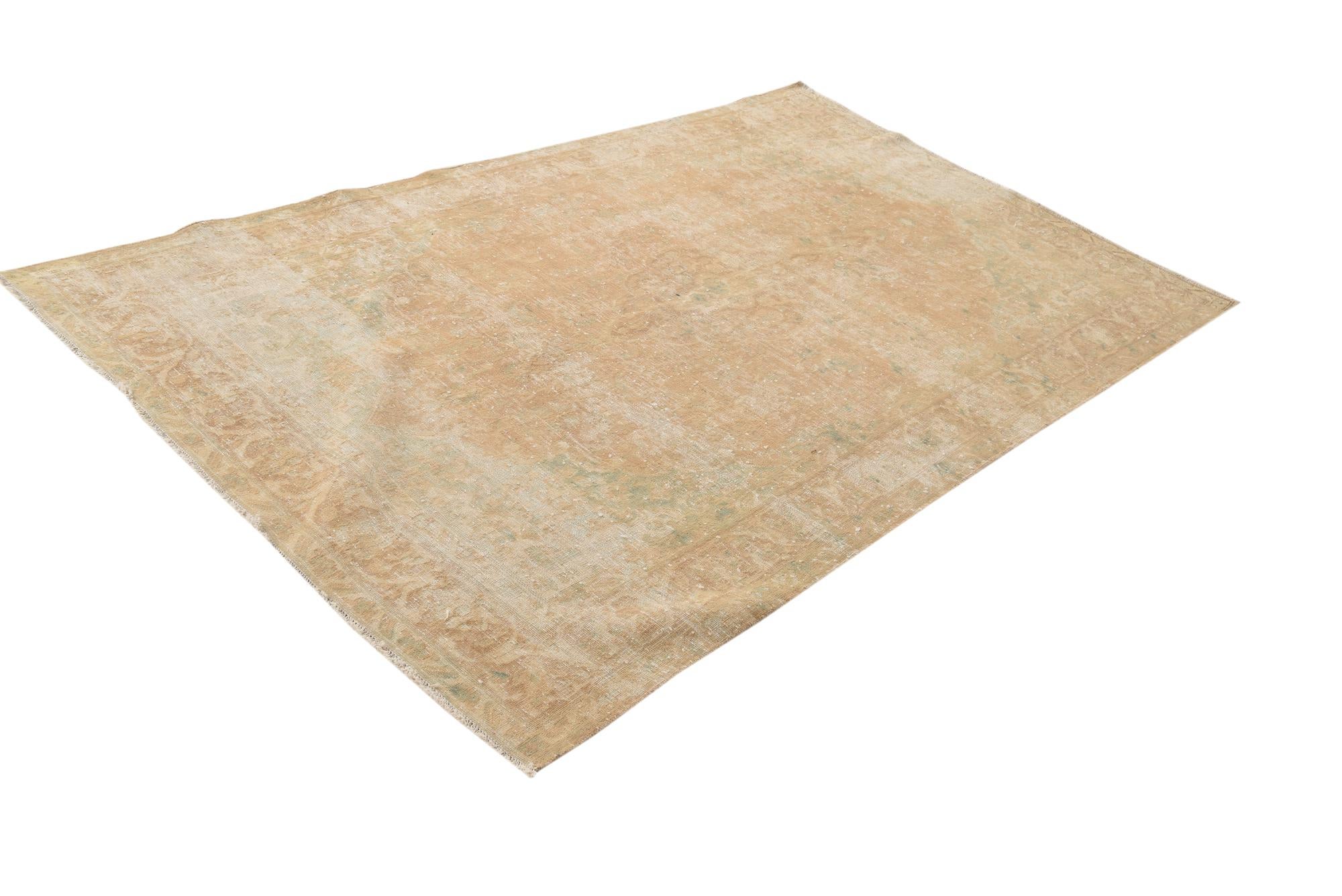 4' 11 x 8' 3 Hand Knotted Ultra Vintage Persian Wool Rug