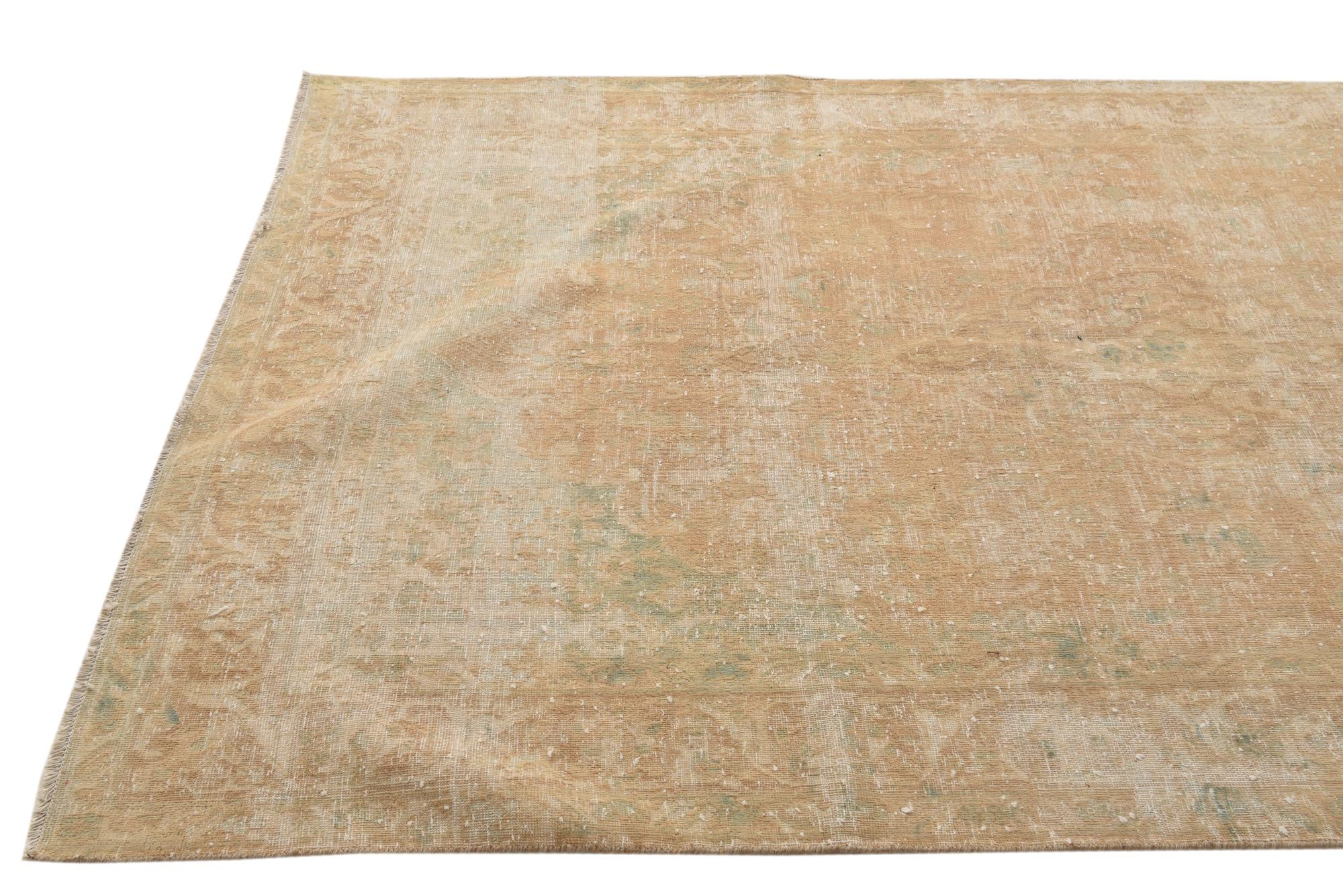 4' 11 x 8' 3 Hand Knotted Ultra Vintage Persian Wool Rug
