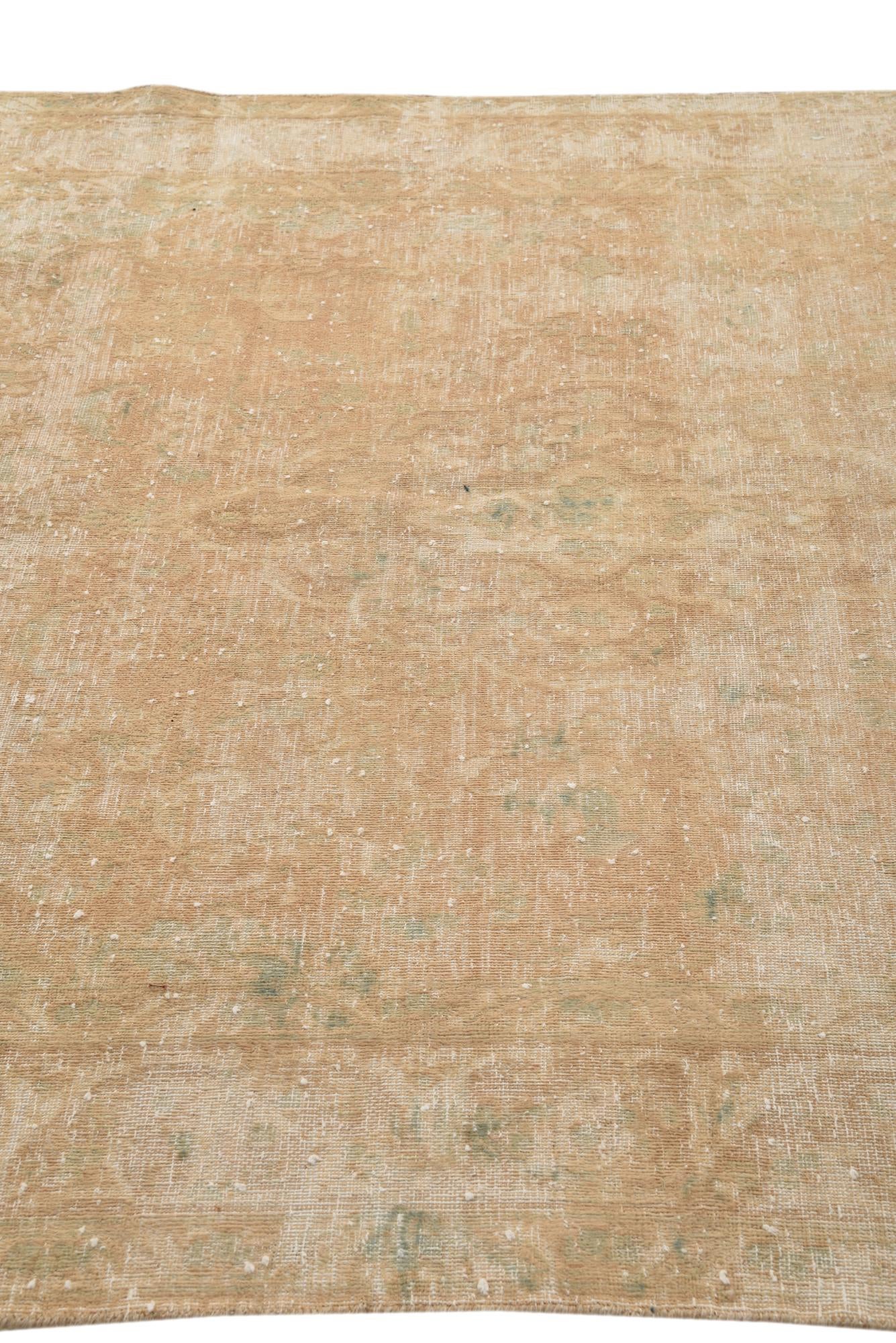 4' 11 x 8' 3 Hand Knotted Ultra Vintage Persian Wool Rug