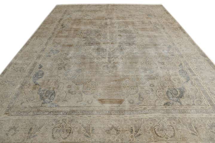 9' 3 x 12' 9 Hand Knotted Ultra Vintage Persian Wool Rug