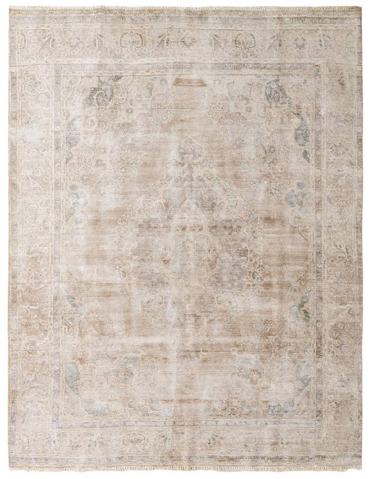 Detail image of 9' 3 x 12' 9 Hand Knotted Ultra Vintage Persian Wool Rug