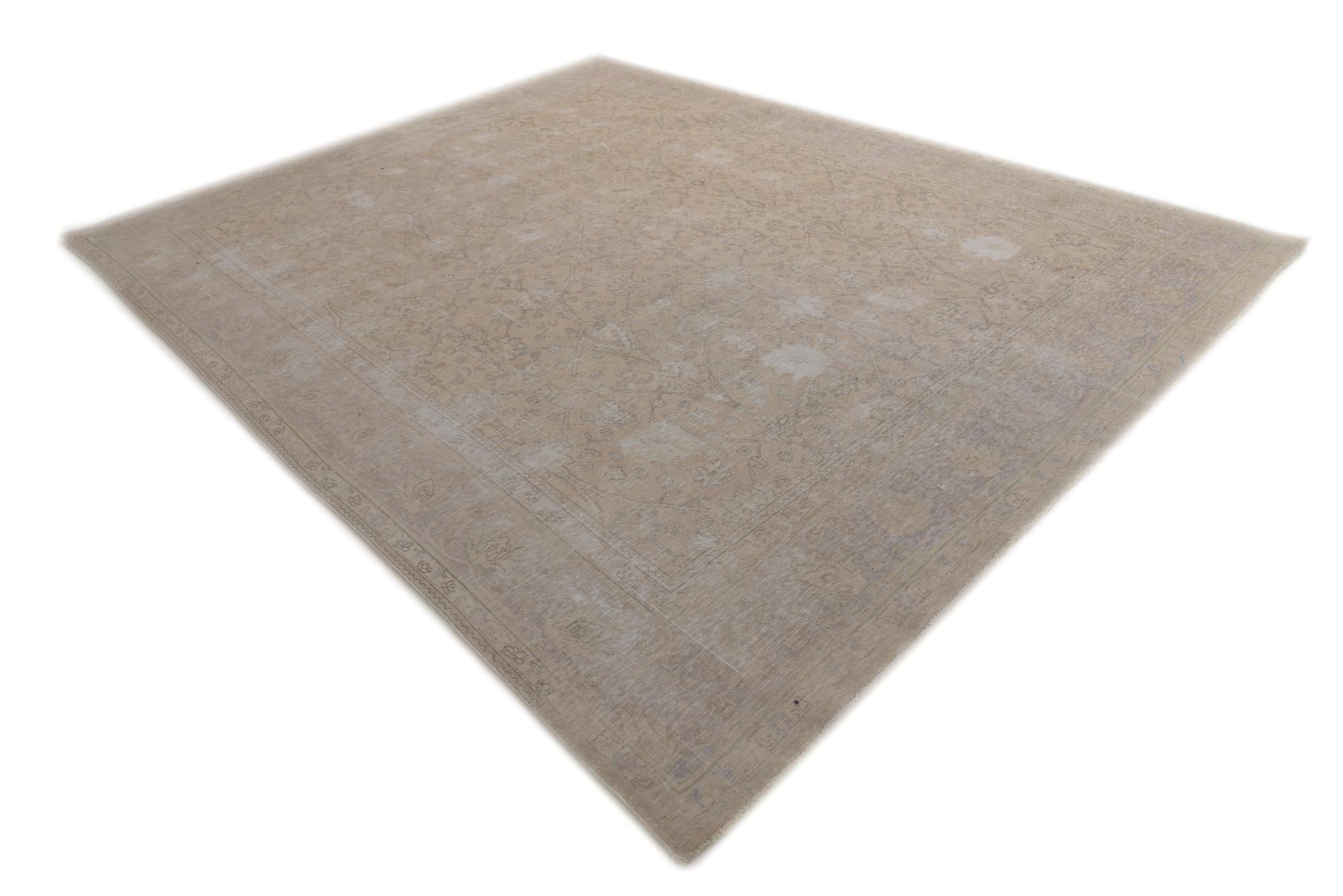 9' 7 x 12' 5 Hand Knotted Ultra Vintage Persian Wool Rug