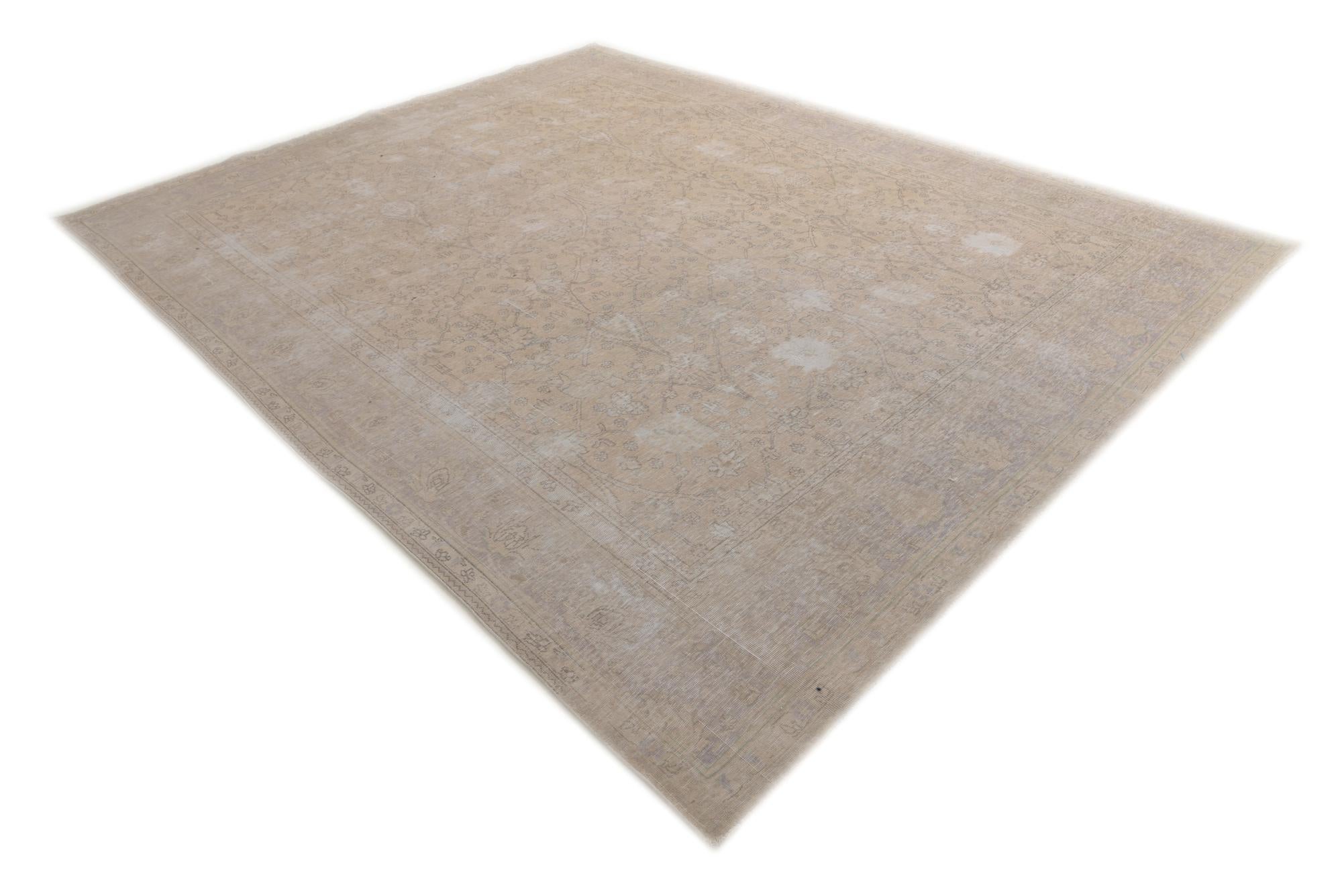 9' 7 x 12' 5 Hand Knotted Ultra Vintage Persian Wool Rug