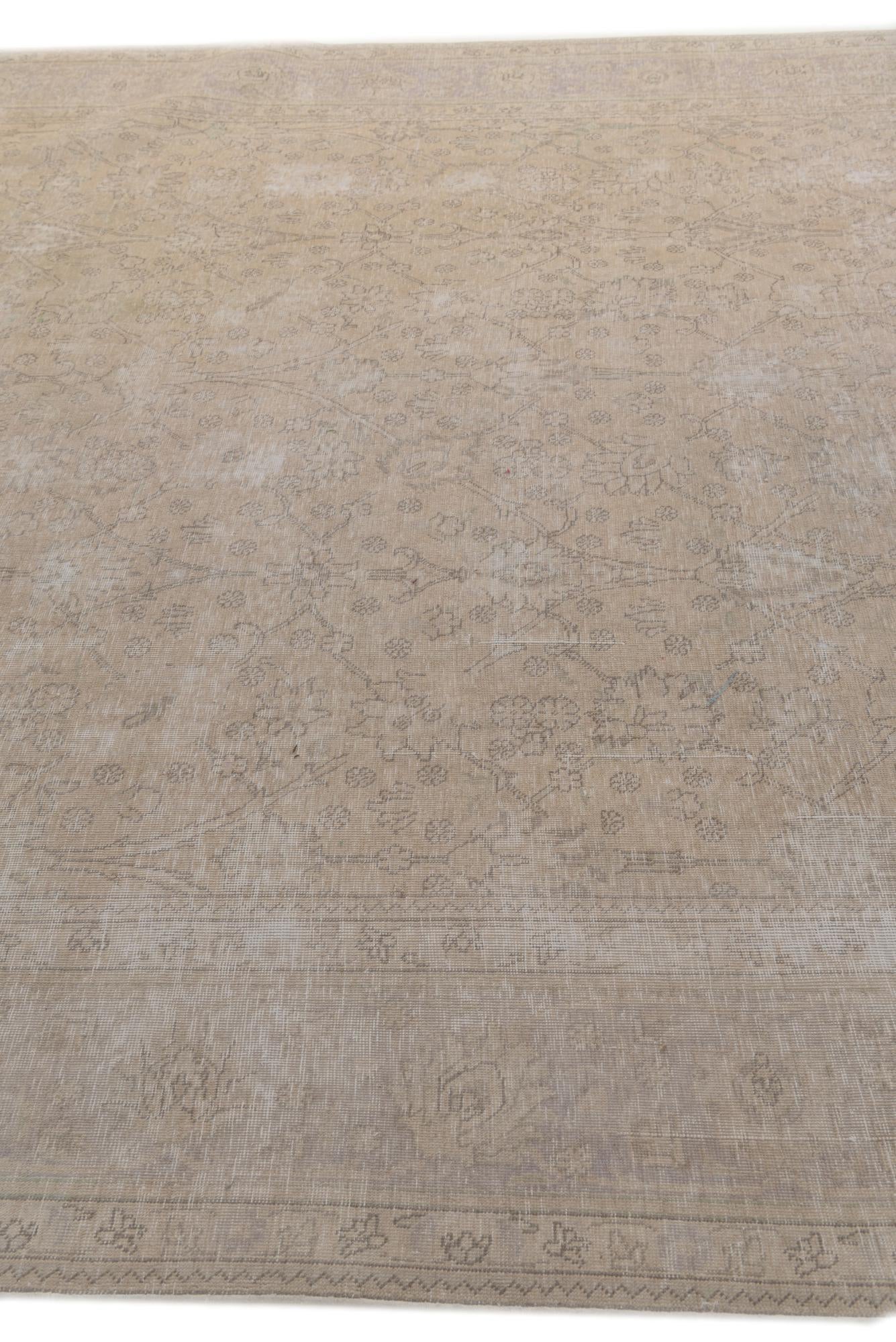 9' 7 x 12' 5 Hand Knotted Ultra Vintage Persian Wool Rug