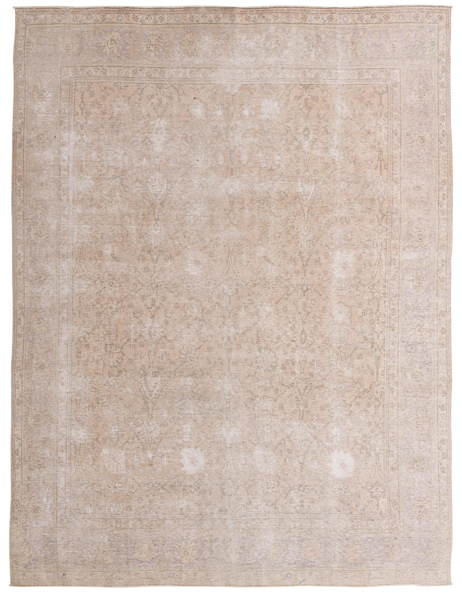 9' 7 x 12' 5 Hand Knotted Ultra Vintage Persian Wool Rug