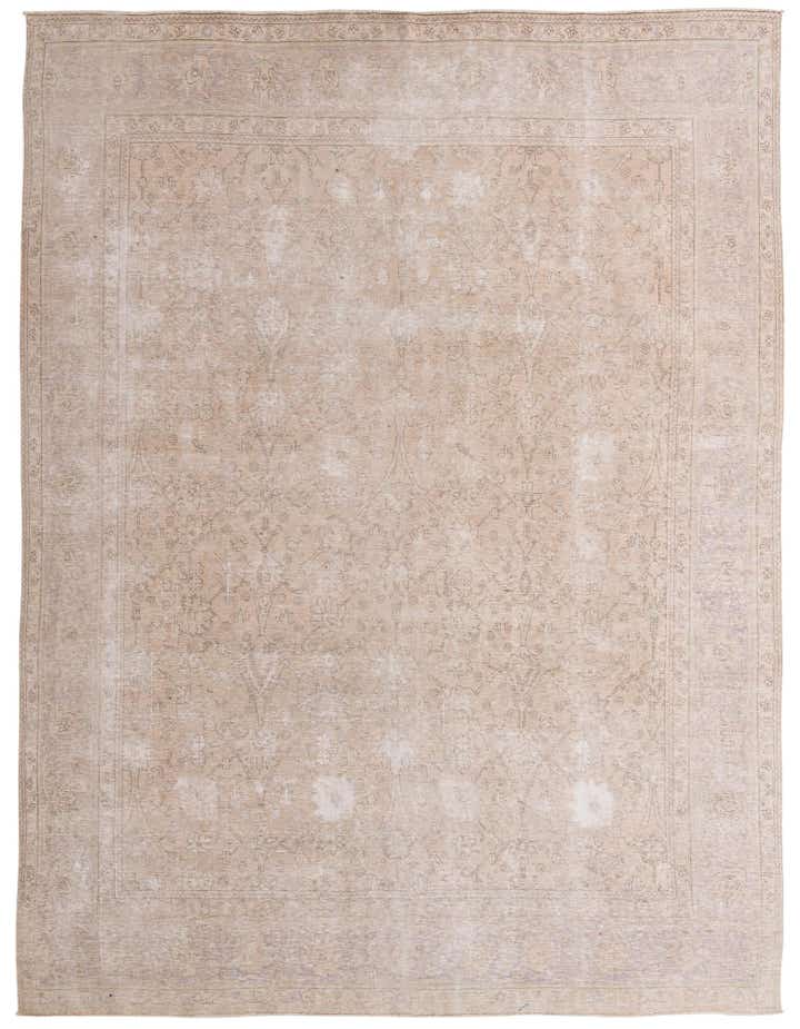 9' 7 x 12' 5 Hand Knotted Ultra Vintage Persian Wool Rug