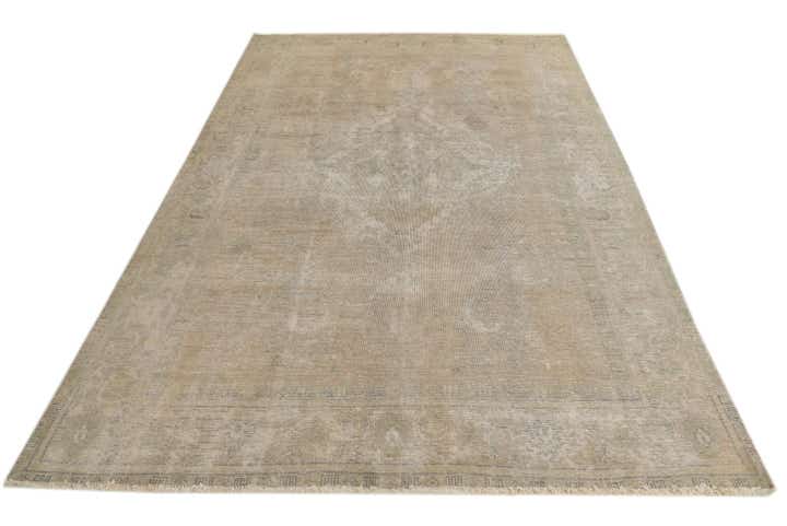6' 4 x 9' 7 Hand Knotted Ultra Vintage Persian Wool Rug