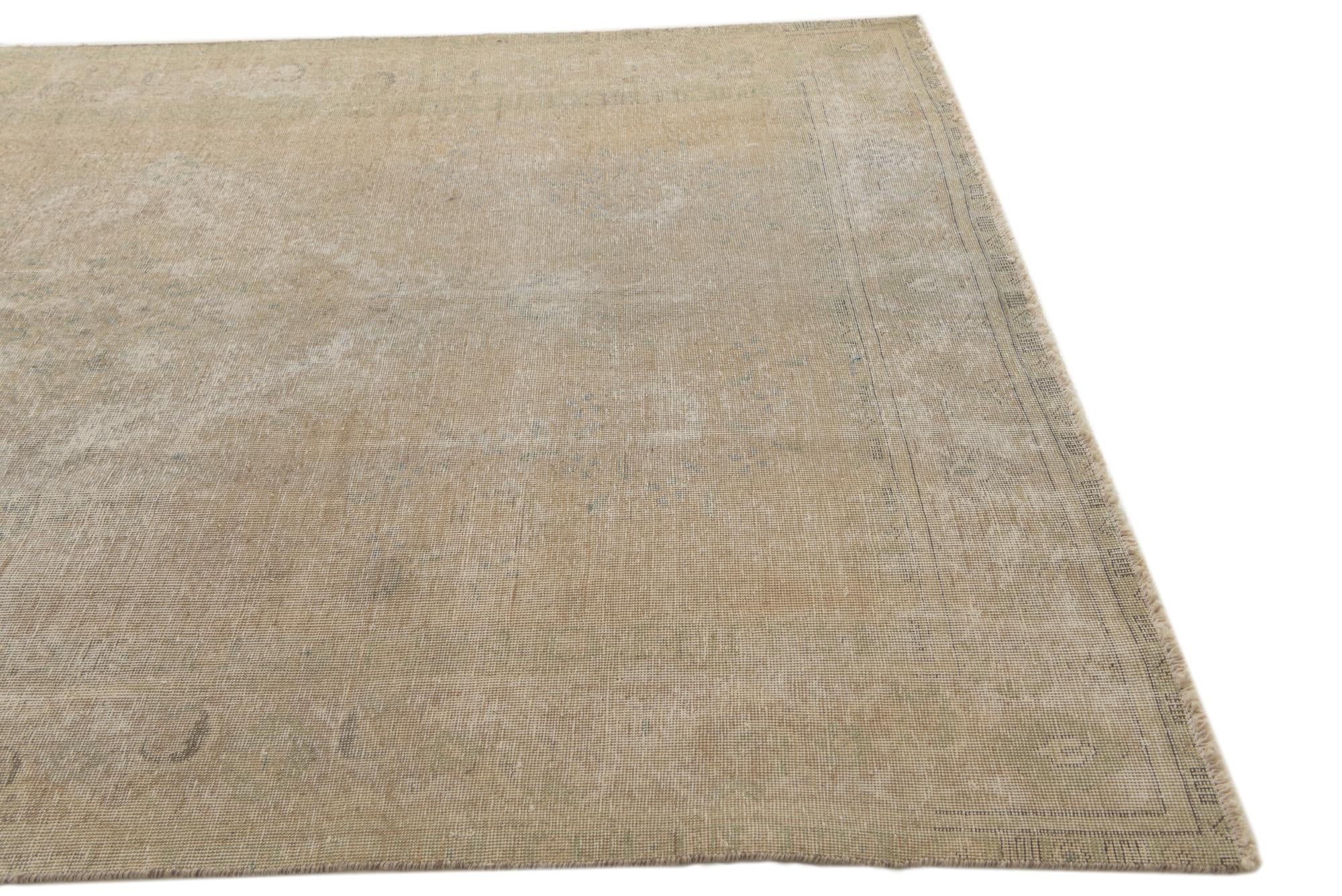 6' 4 x 9' 7 Hand Knotted Ultra Vintage Persian Wool Rug