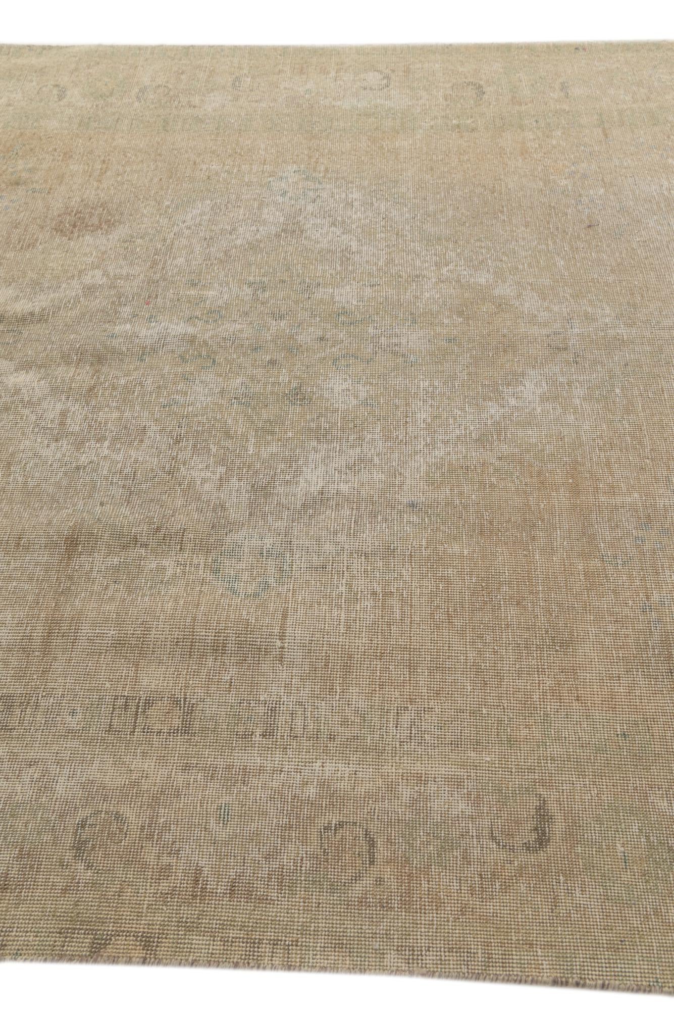 6' 4 x 9' 7 Hand Knotted Ultra Vintage Persian Wool Rug