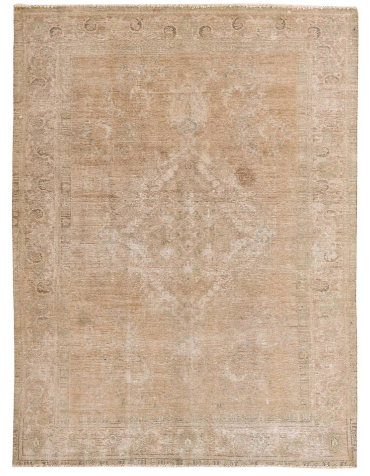 Detail image of 6' 4 x 9' 7 Hand Knotted Ultra Vintage Persian Wool Rug