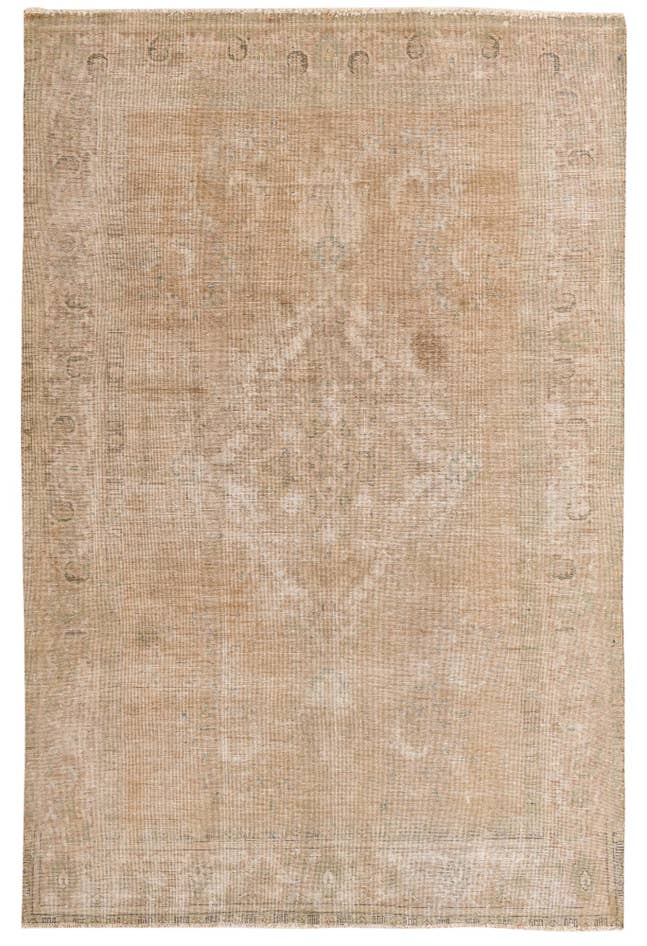Detail image of 6' 4 x 9' 7 Hand Knotted Ultra Vintage Persian Wool Rug