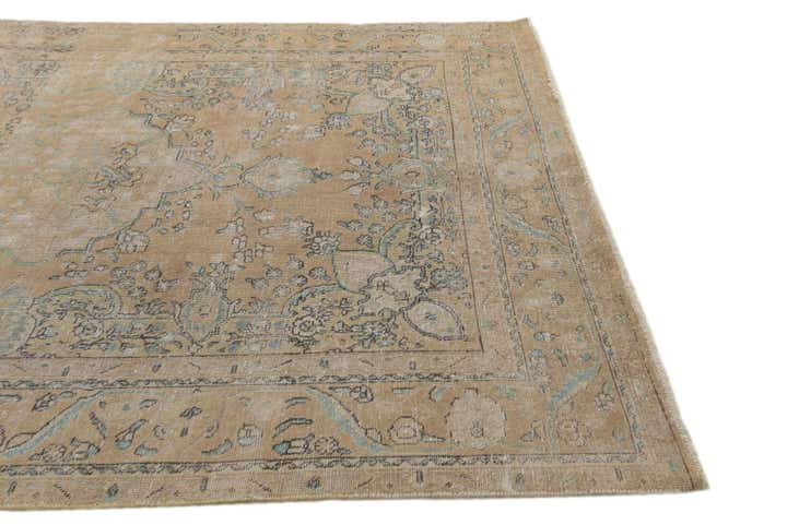 6' 9 x 9' 8 Hand Knotted Ultra Vintage Persian Wool Rug