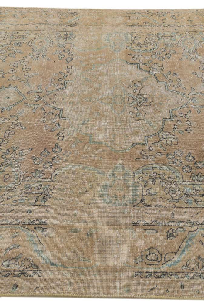 6' 9 x 9' 8 Hand Knotted Ultra Vintage Persian Wool Rug