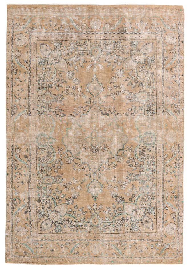 Detail image of 6' 9 x 9' 8 Hand Knotted Ultra Vintage Persian Wool Rug