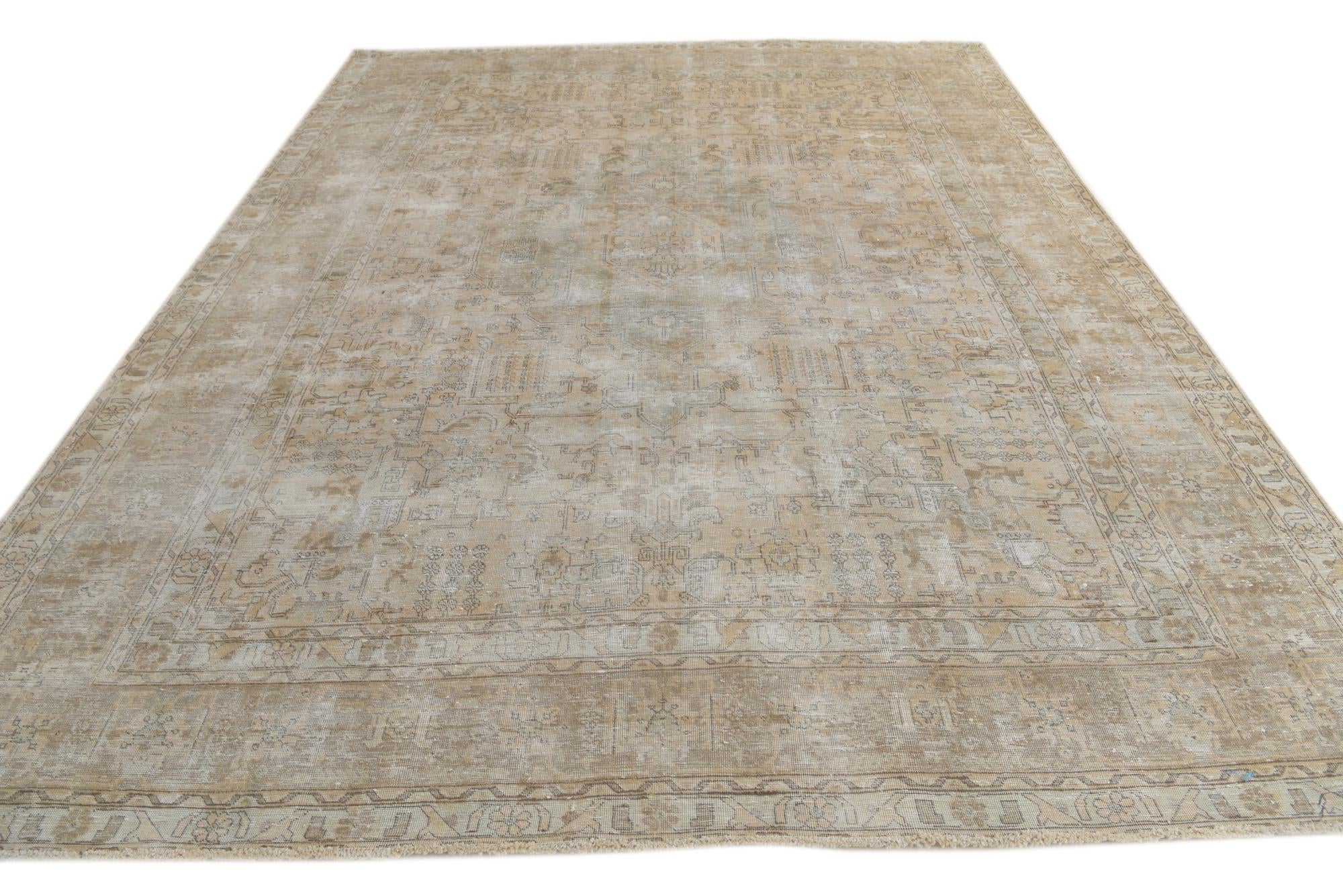 9' 9 x 12' 9 Hand Knotted Ultra Vintage Persian Wool Rug