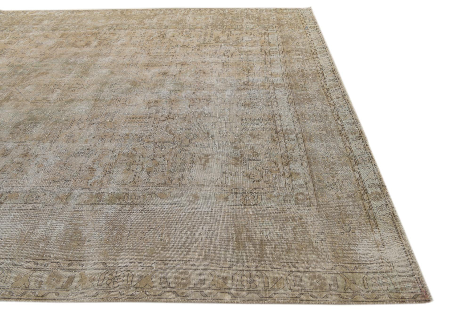 9' 9 x 12' 9 Hand Knotted Ultra Vintage Persian Wool Rug