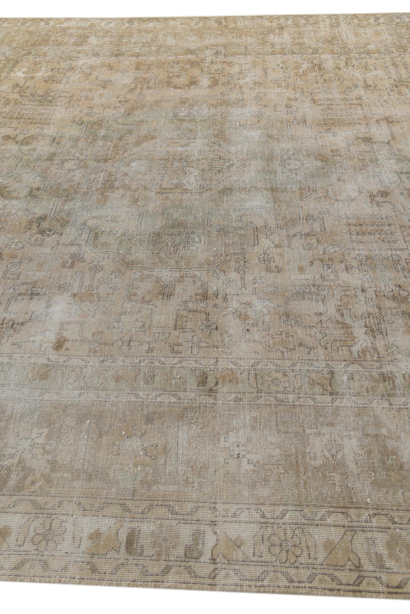 9' 9 x 12' 9 Hand Knotted Ultra Vintage Persian Wool Rug