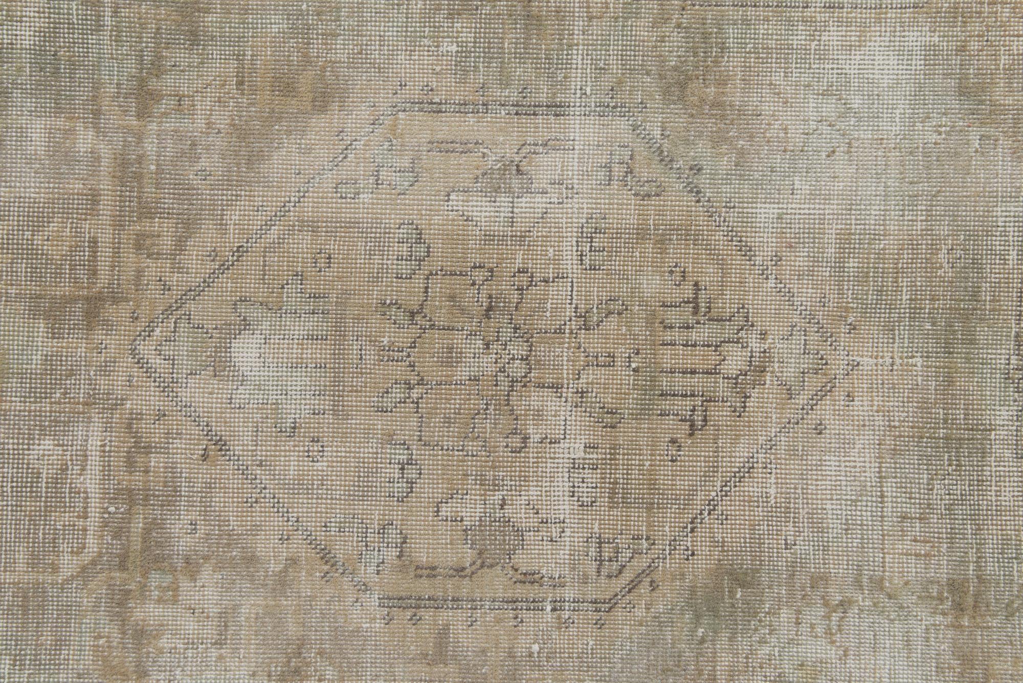 9' 9 x 12' 9 Hand Knotted Ultra Vintage Persian Wool Rug